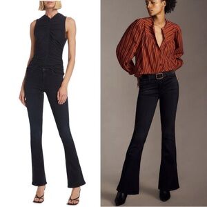 MOTHER Black Flare Jeans